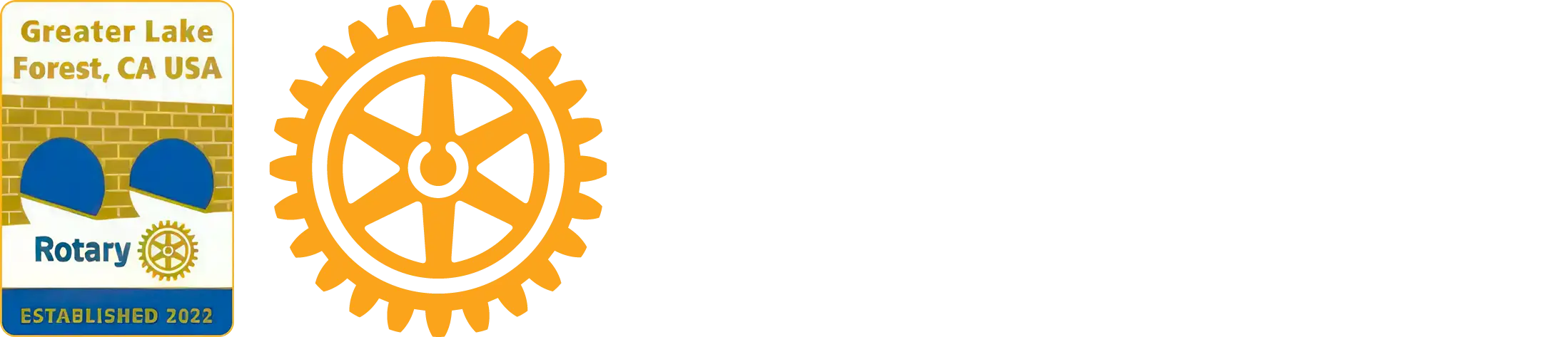 Rotary Club (Greater Lake Forest) Logo - Color-White w Bridge